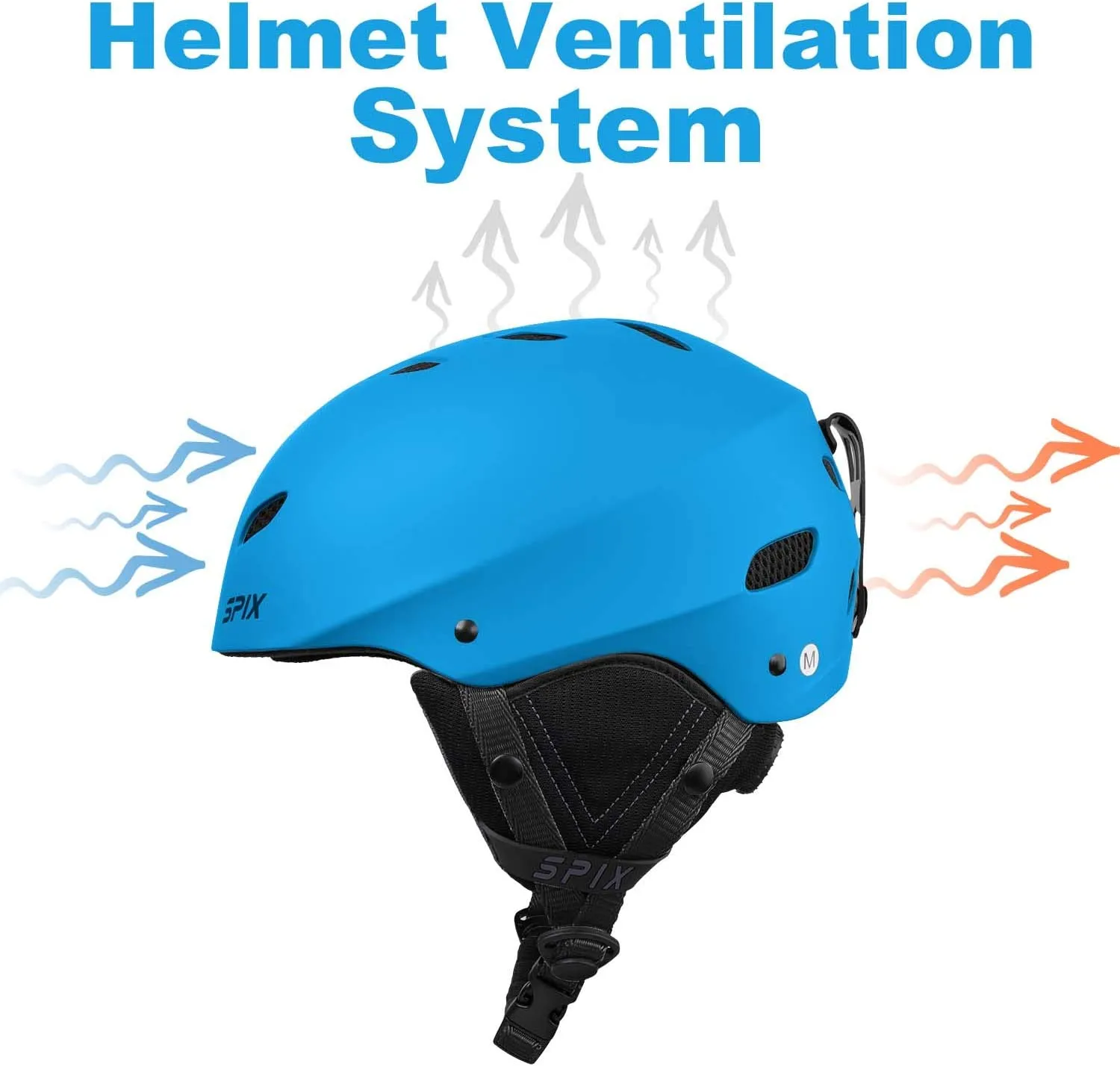 Adjustable Ski Helmet, Color (Matte Blue)