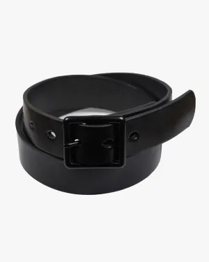 Barnes and Moore Bosun Leather Belt - Black / Black